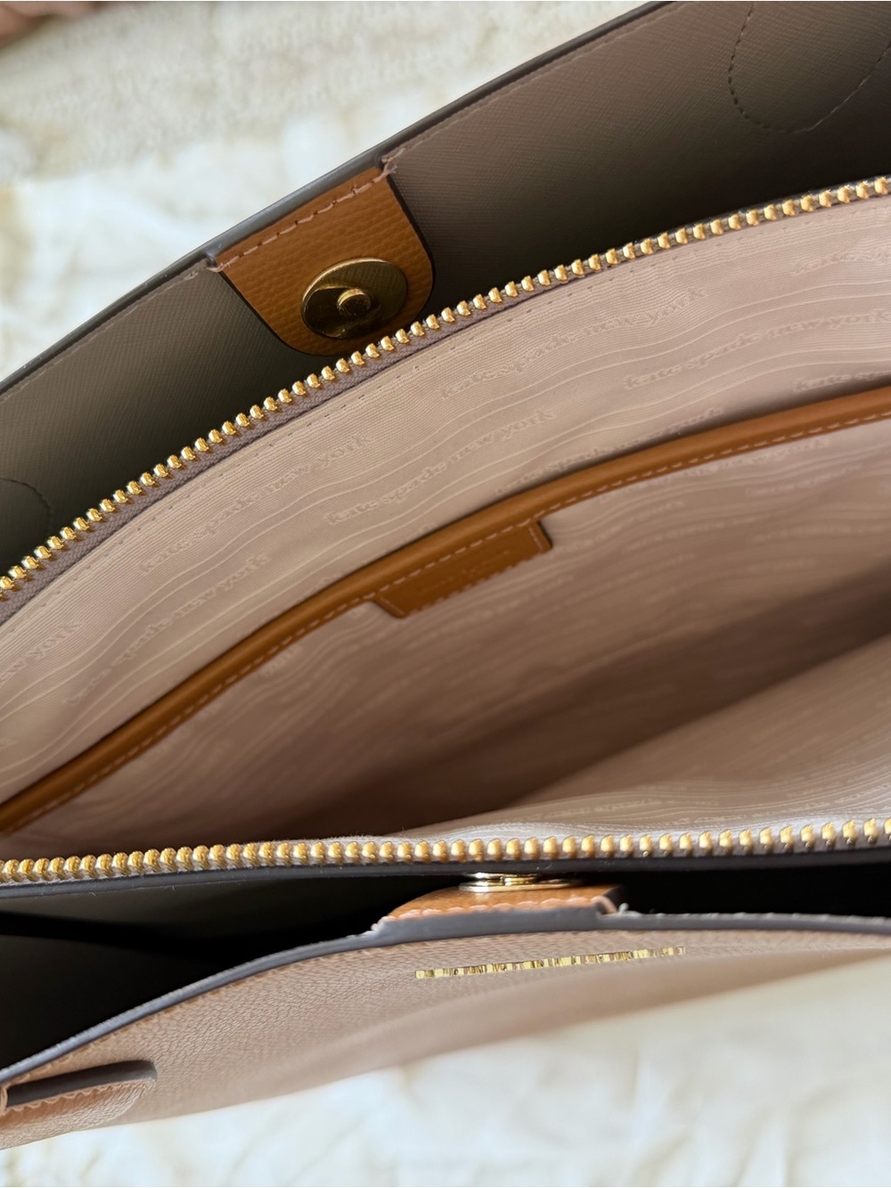 kate spade Tan Pebbled Leather Tote - Picture 4 of 16